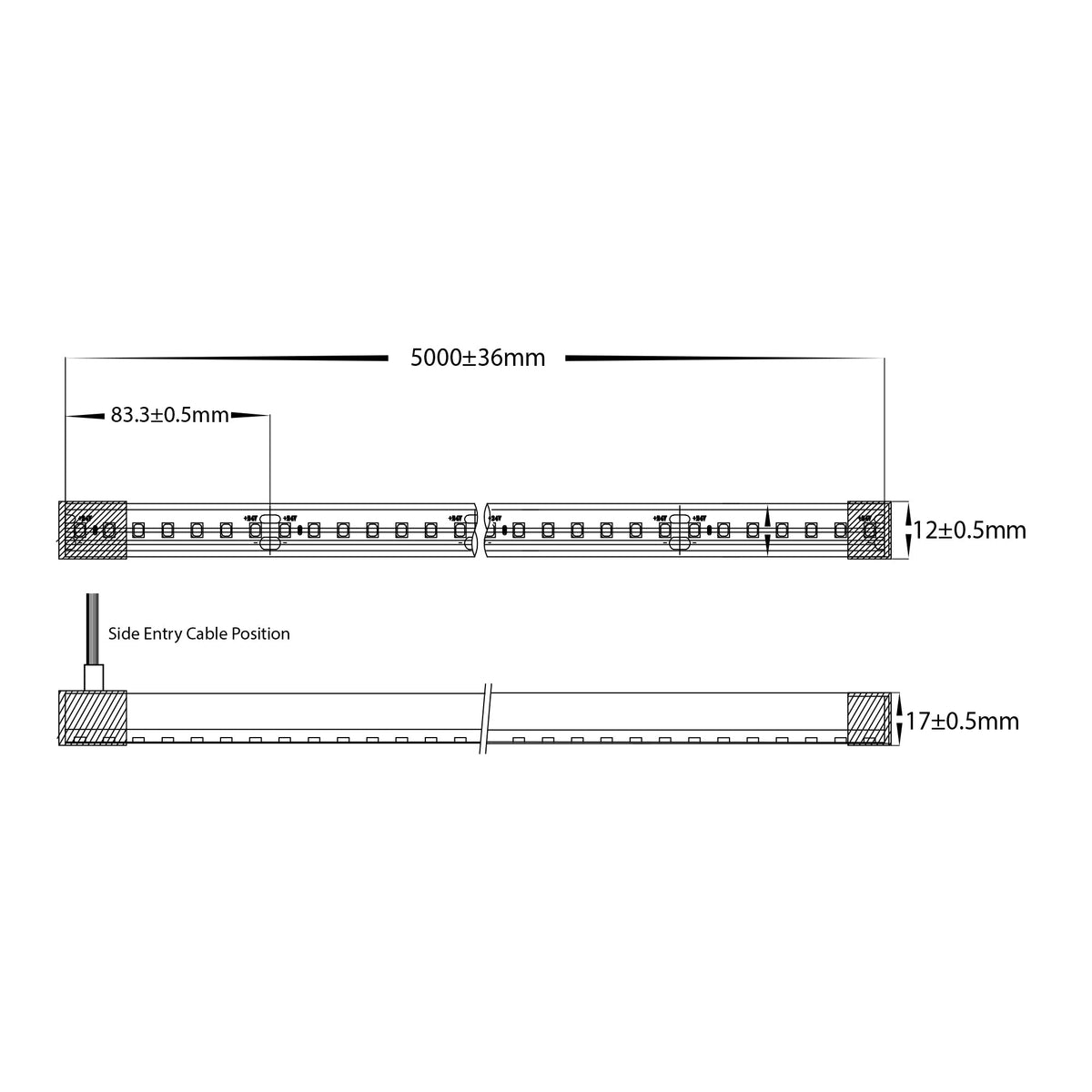 HV9795-IP67-200-SPIRGB - 20w IP67 24v DC Side Bend Chasing RGB LED Strip