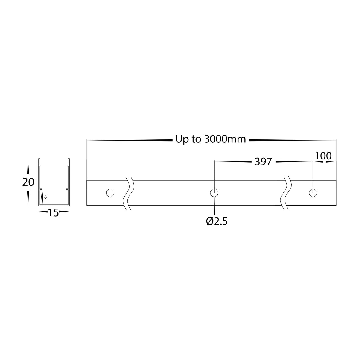 HV9796-ALU - Aluminium Channel to suit HV9796 Flexible Neon LED Strip
