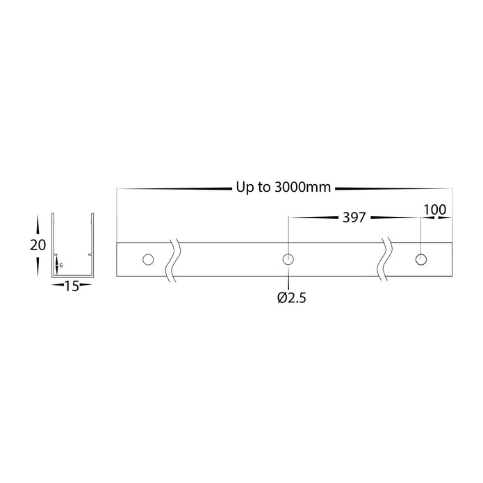 HV9796-ALU - Aluminium Channel to suit HV9796 Flexible Neon LED Strip