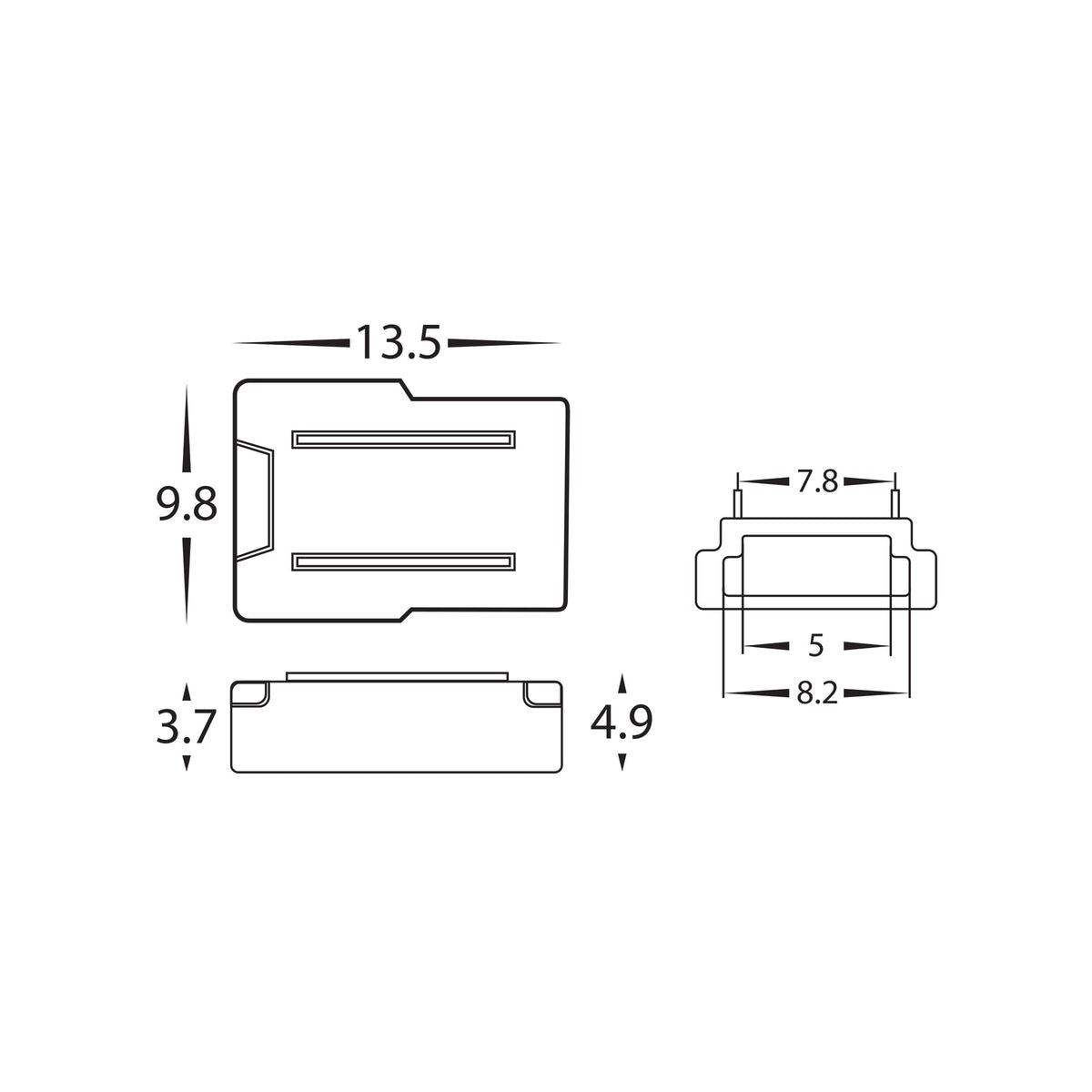 HV9952 - LED Strip Connector to suit IP20 8mm PCB LED Strip