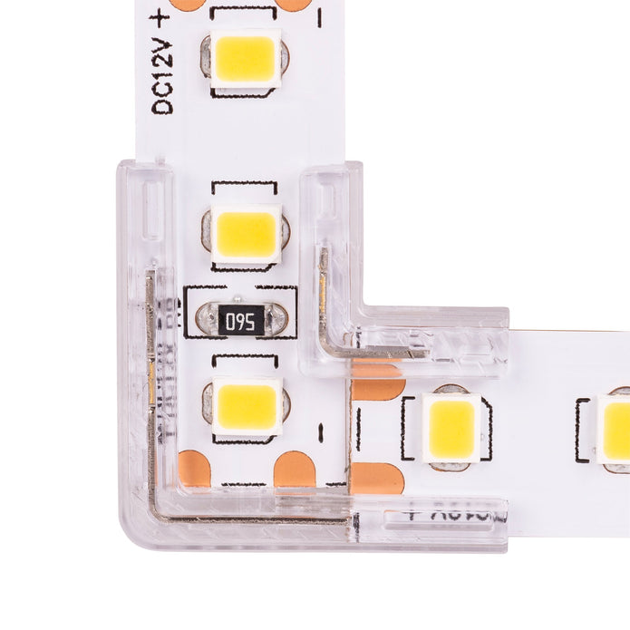 HV9954-L - L Shape LED Strip Connector to suit IP20 10mm PCB LED Strip