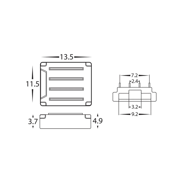 HV9955 - LED Strip Connector to suit IP20 10mm PCB RGB LED Strip