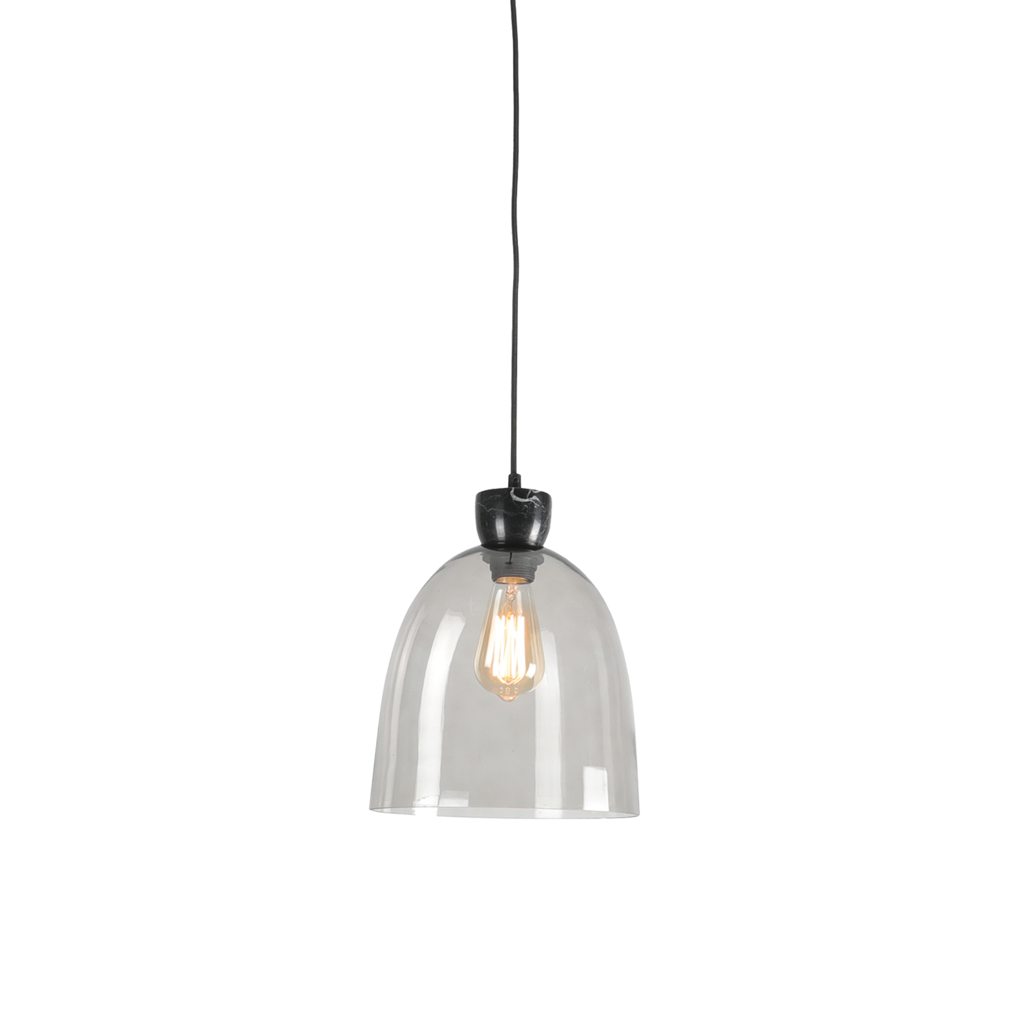 Holly 1 Light 24cm E27 Smoke Glass Pendant