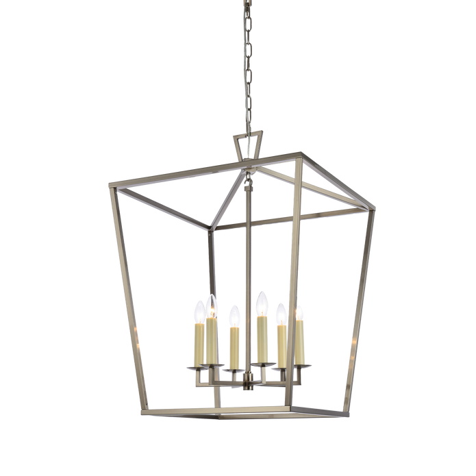 Huntley 3 Light 61cm E14 Lantern Pendant Satin Nickel