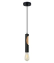 IDA: Interior Iron & Blonde Wood Tube Pendant Lights