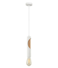 Thumbnail for IDA: Interior Iron & Blonde Wood Tube Pendant Lights