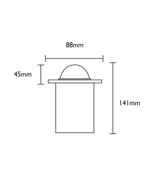 MR16 Recessed Inground Up Lights (Small Faceplate with Eyelid) IP67 (Cut out: Ø73mm)