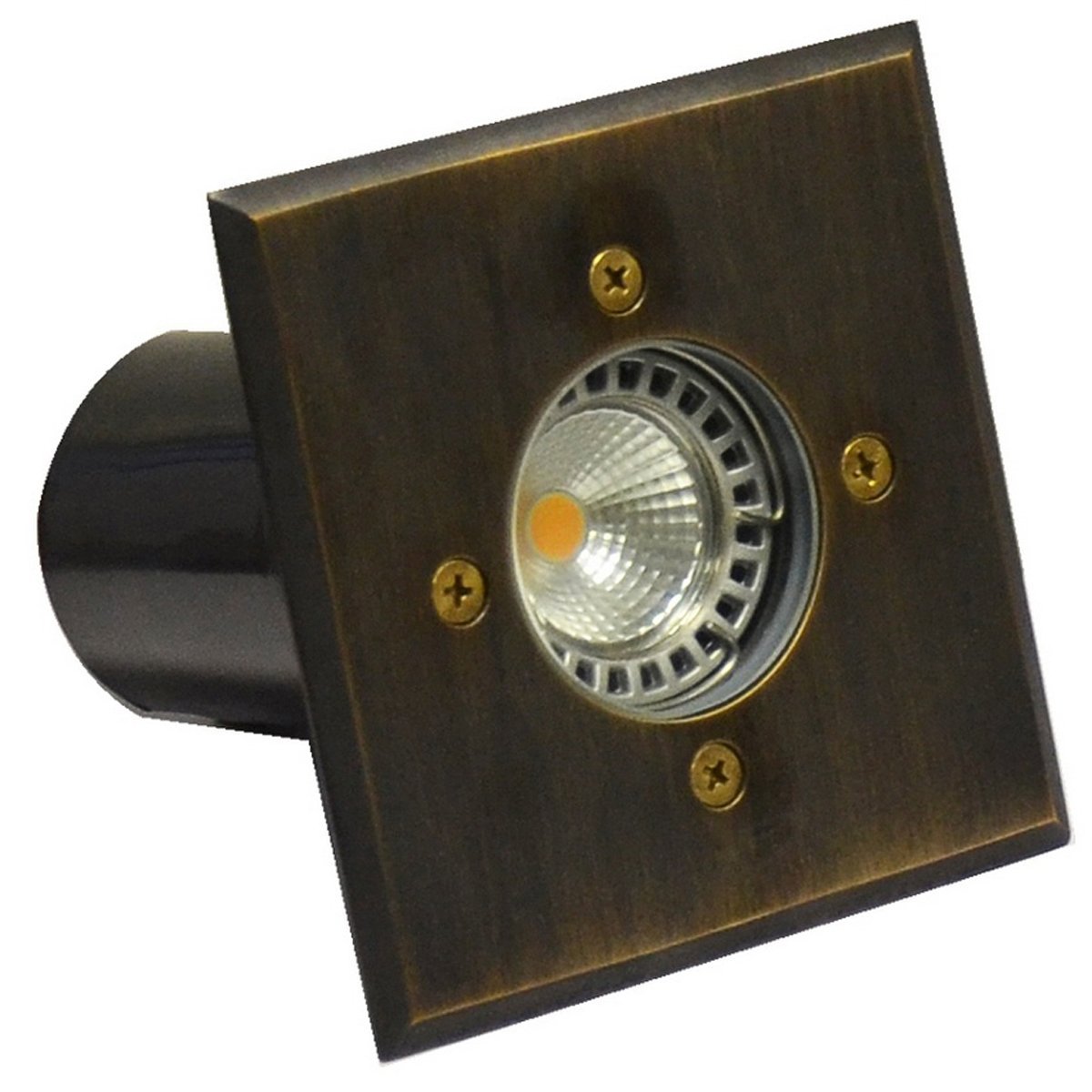 IP67 120mm Face plate MR16 12v Recessed Square In-Ground Up Light in Brass