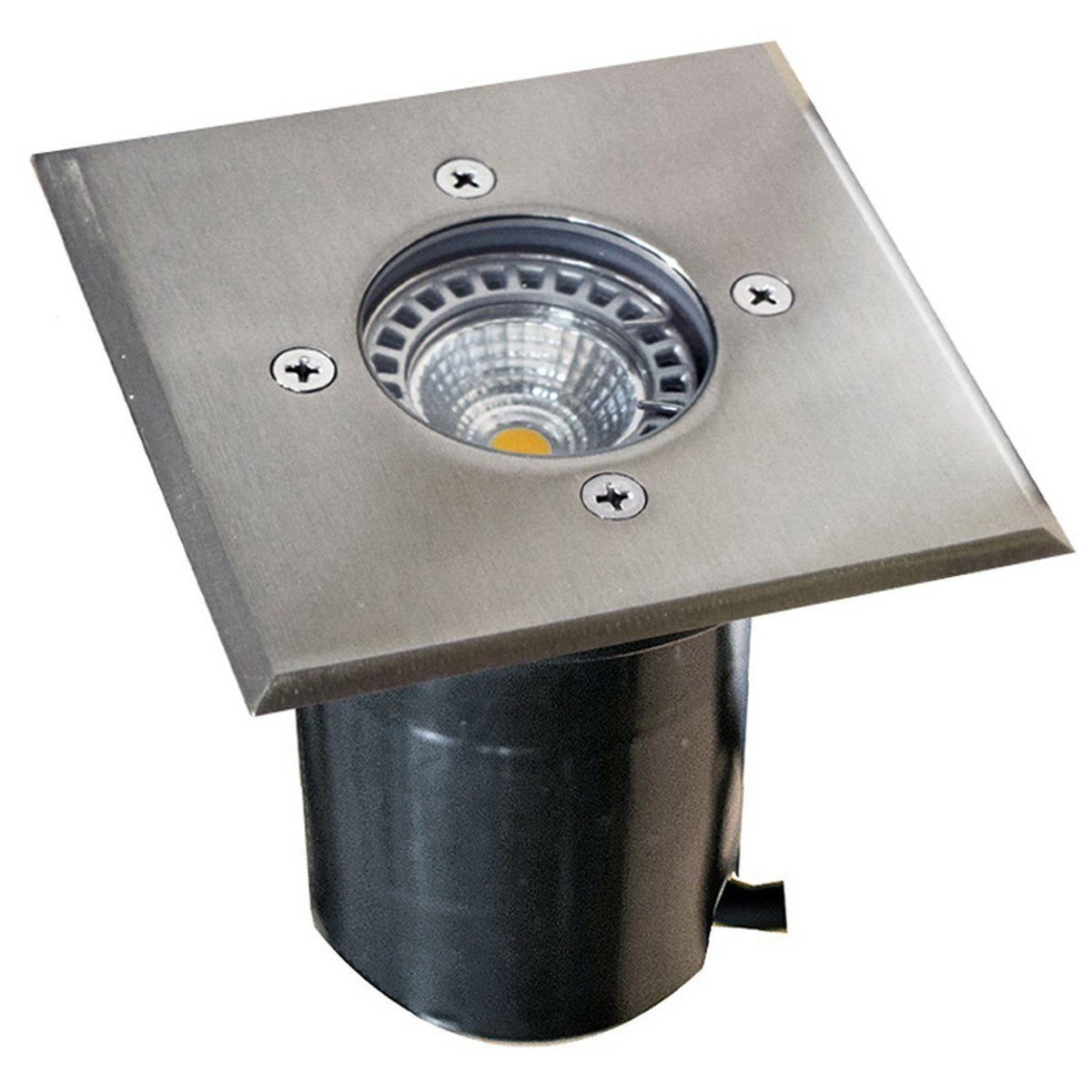 IP67 120mm Face plate MR16 12v Recessed Square In-Ground Up Light in 316 Stainless Steel