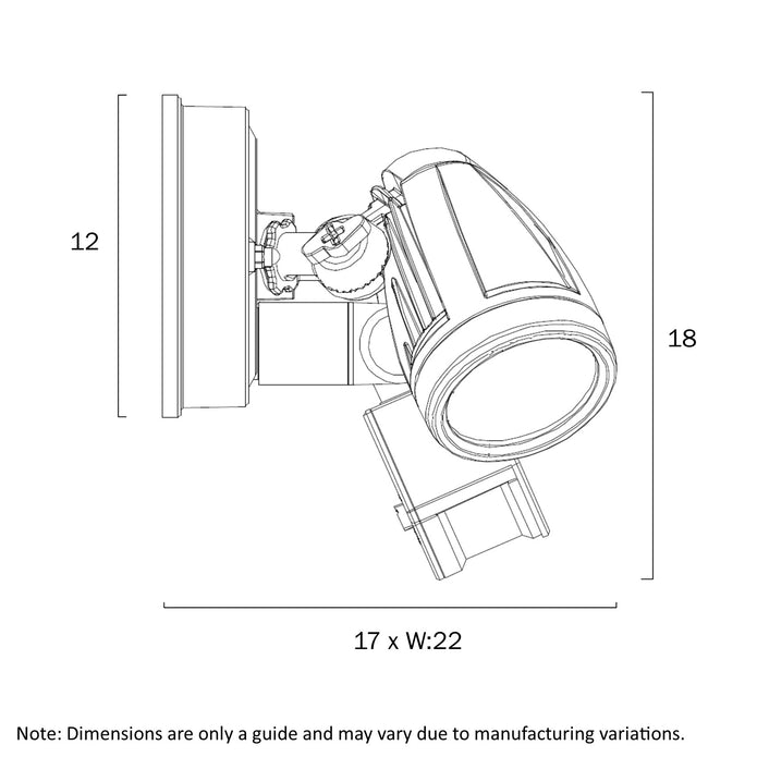 Illume Twin 10W 5000K IP44 Exterior Sensor Spot