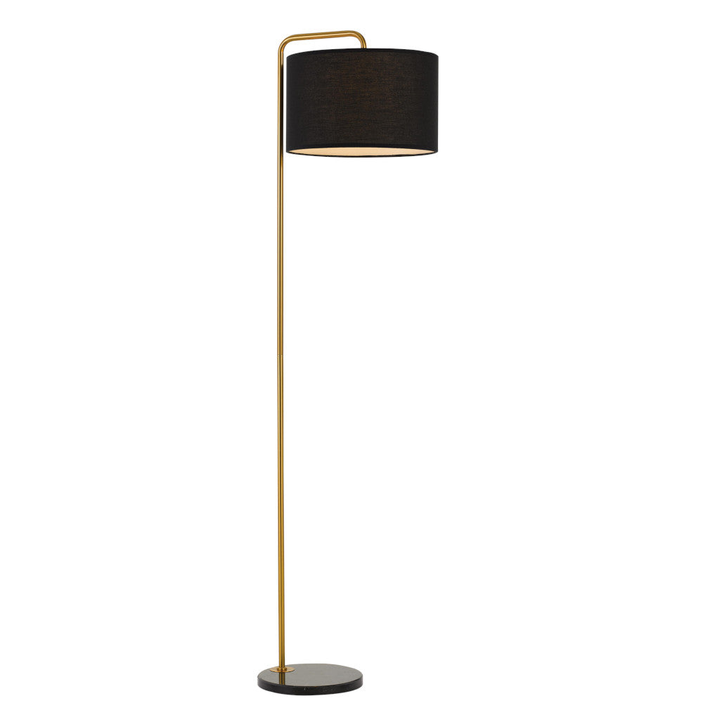 Ingrid White Marble/Antique Gold or Black Marble/Antique Gold Floor Lamp