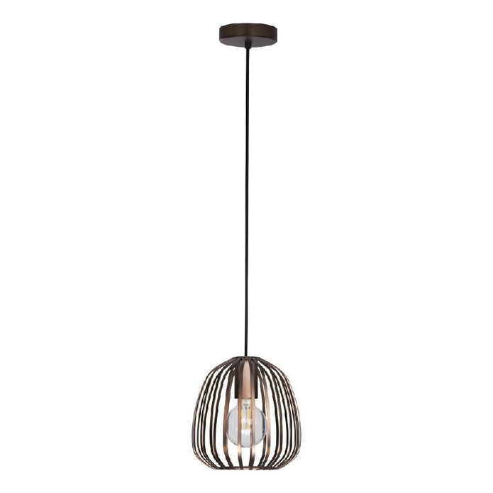 Espinal Bronze 1 Light E27 Pendant - Small