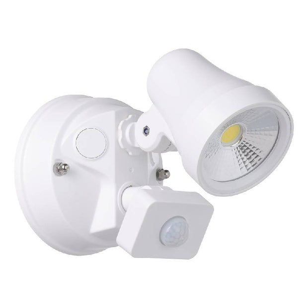 Coastguard White 1 x 15W CCT IP65 Exterior Spot with Sensor