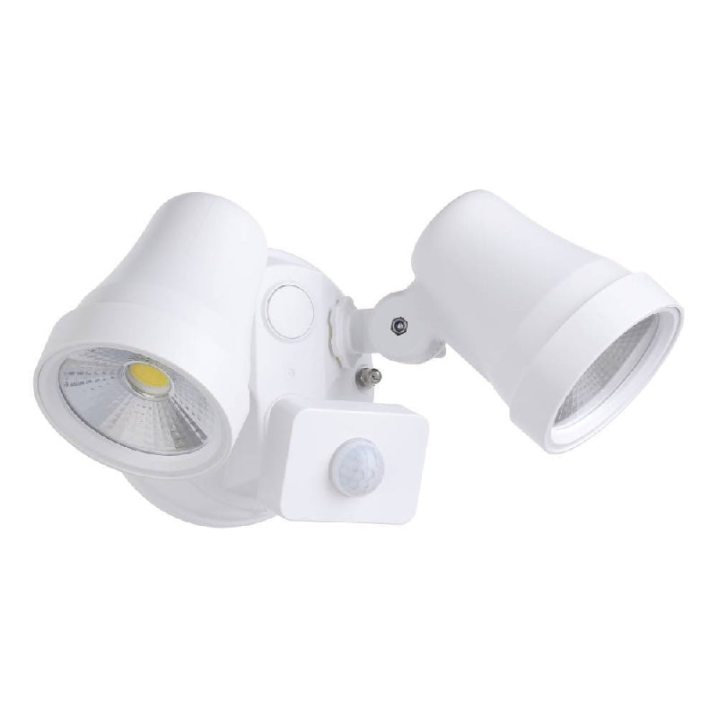 Coastguard White 2 x 15W CCT IP65 Exterior Spot with Sensor