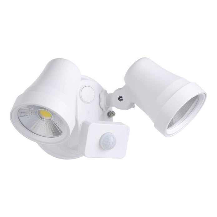 Coastguard White 2 x 15W CCT IP65 Exterior Spot with Sensor