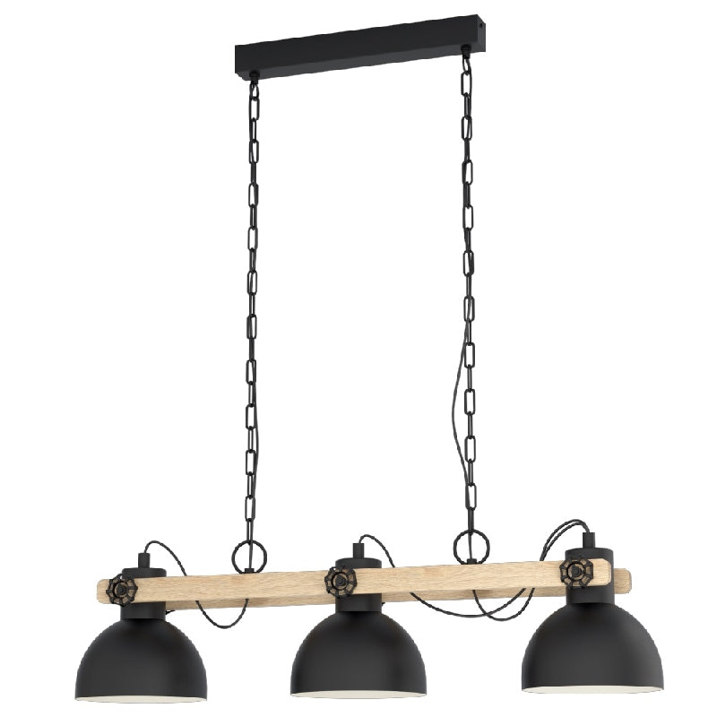 Lubenham 3 Light Black Pendant Light