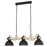 Thumbnail for Lubenham 3 Light Black Pendant Light