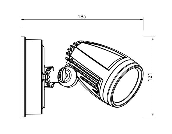 Illume Single 10W 5000K IP44 Exterior Spot