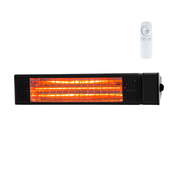 Infrastrip 2200W Halogen Remote Control IP65 Exterior Heater Matt Black