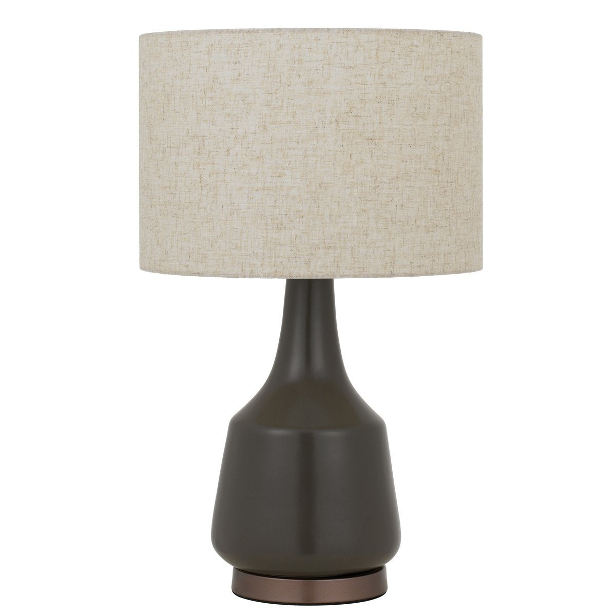 Jacin Table Lamp in Olive with Oat Shade