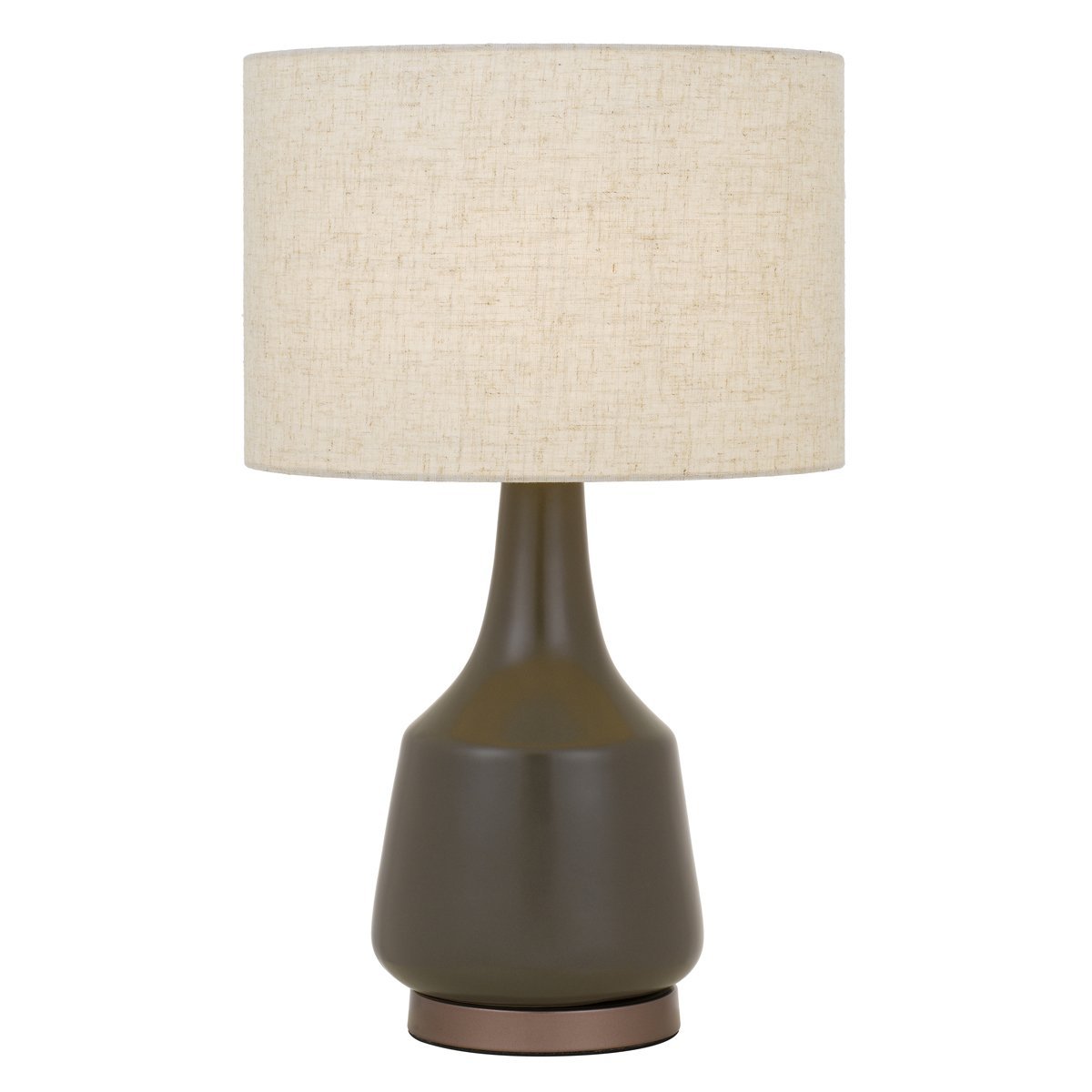 Jacin Table Lamp in Olive with Oat Shade