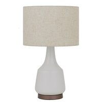 Thumbnail for Jacin Table Lamp in White with Oat Shade