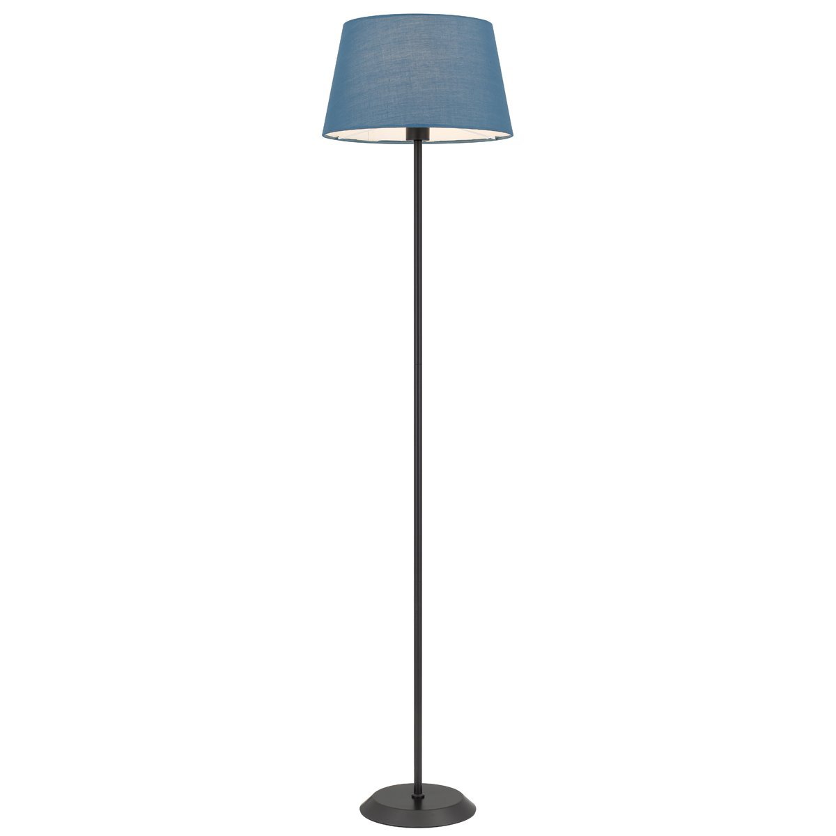 Jaxon Floor Lamp in Black with Blue Shade