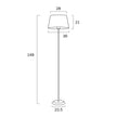 Jaxon White/Wheat, White/Green Black/Blue Floor Lamp
