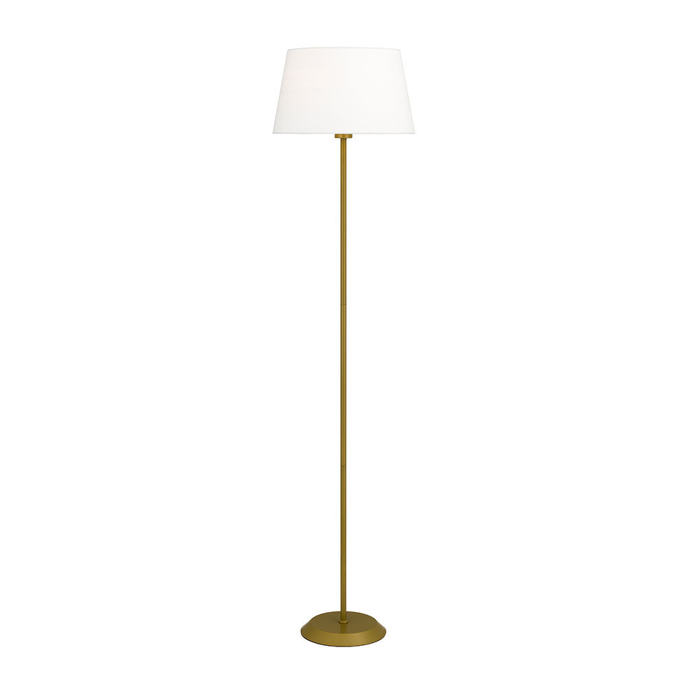 Jaxon White/Wheat, White/Green, Gold/Ivory or Black/Blue Floor Lamp