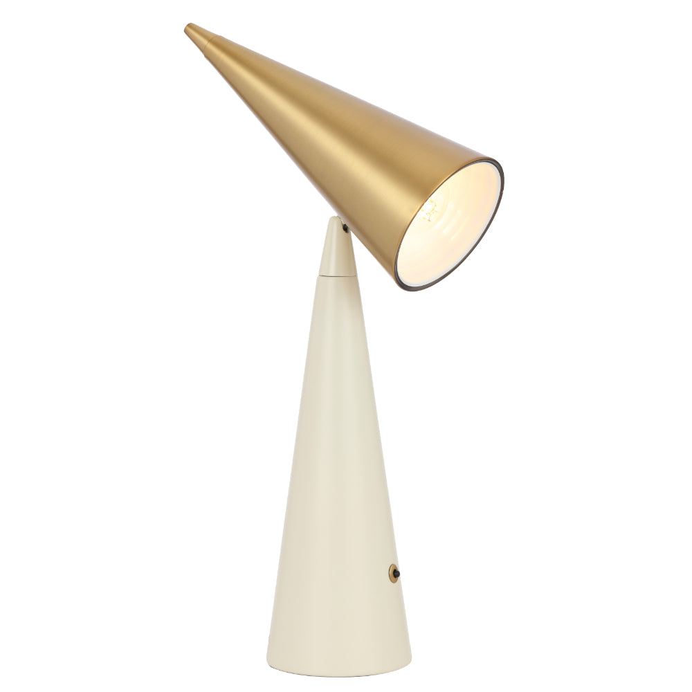 Jibara Black/Brass or Beige/Brass Table Lamp