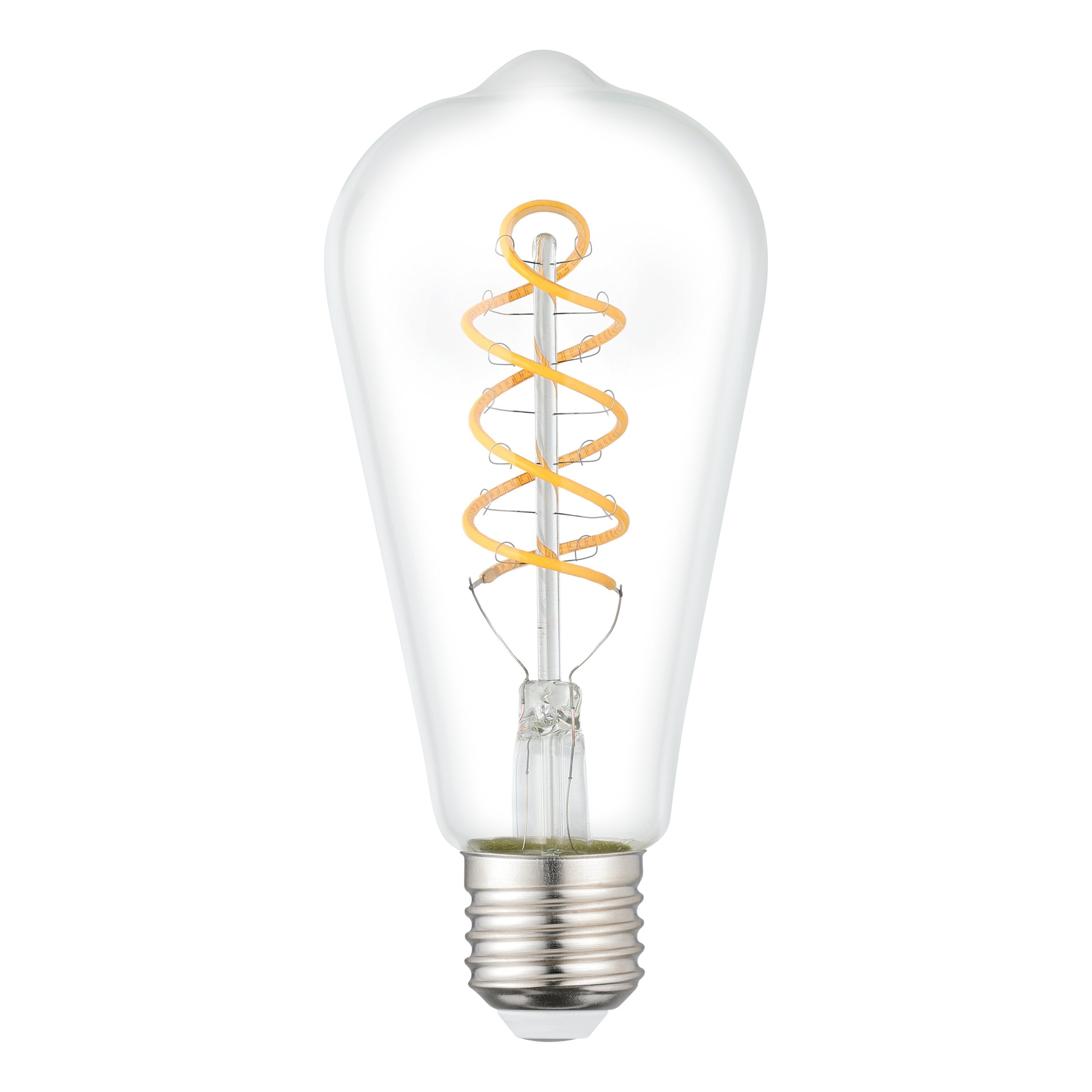 7.3W E27 2700K NON-DIM LED ST64 CLEAR SPIRAL FILAMENT