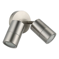 Thumbnail for FREMANTLE EXTERIOR WALL LIGHT 2X5W LED TRI-COL 316 STAINLESS STEEL ADJUSTABLE