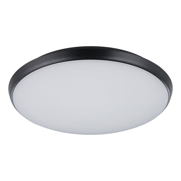 OLLIE 2 OYSTER 18W/25W LED TRI-COL BLACK 300MM 