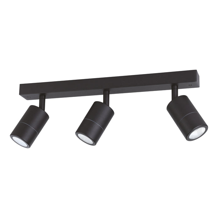 FREMANTLE EXTERIOR WALL LIGHT 3X5W LED TRI-COL BLACK BAR 