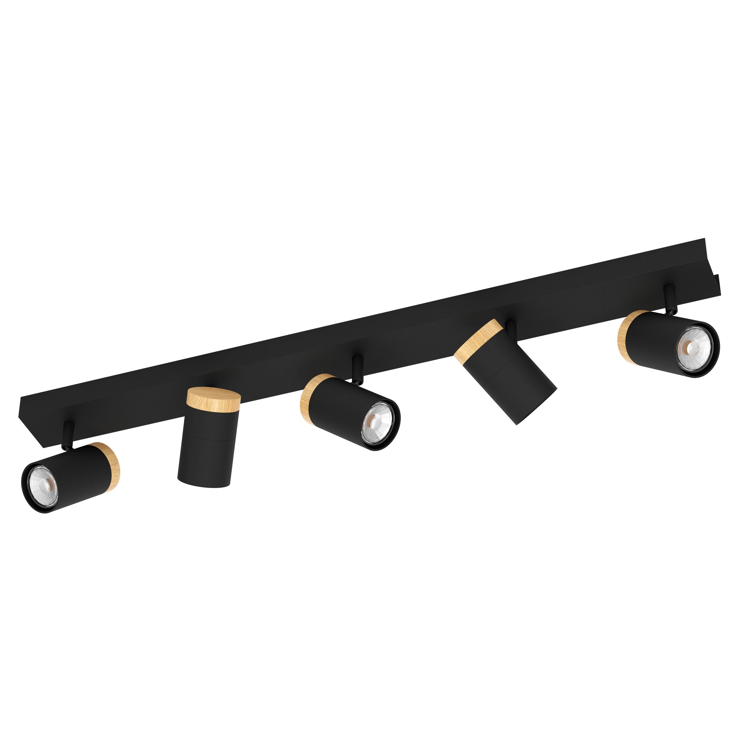 CARTAGENA SPOT LIGHT 5X5W LED 4000K BLACK/WOOD 