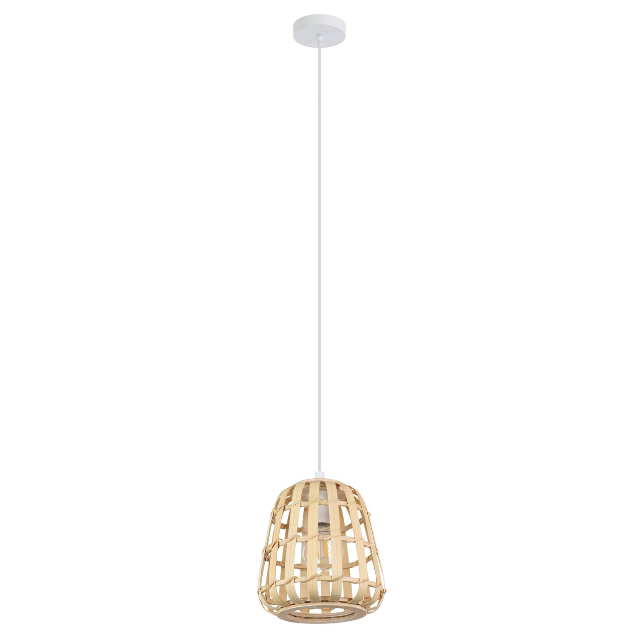 MONTEZUELO PENDANT LIGHT 1X40W E27 CANE NAT SMALL 