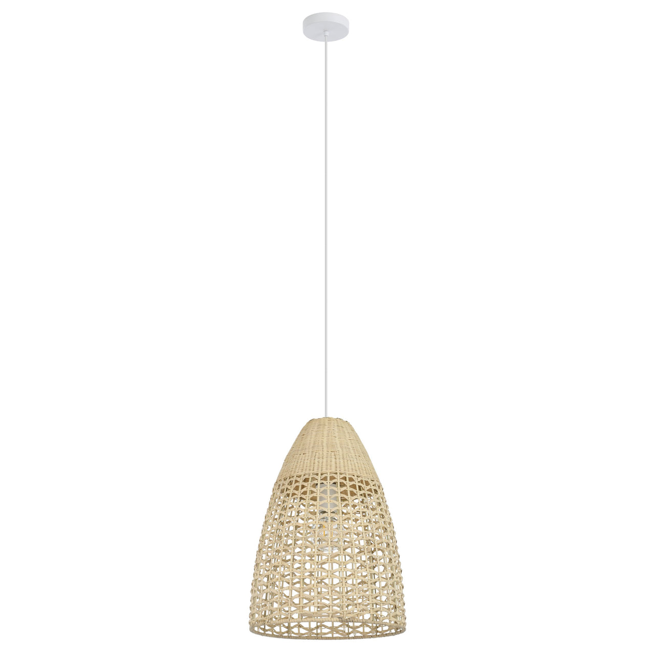 SAMBERUCONA PENDANT LIGHT 1X40W E27 CANE NAT TALL 