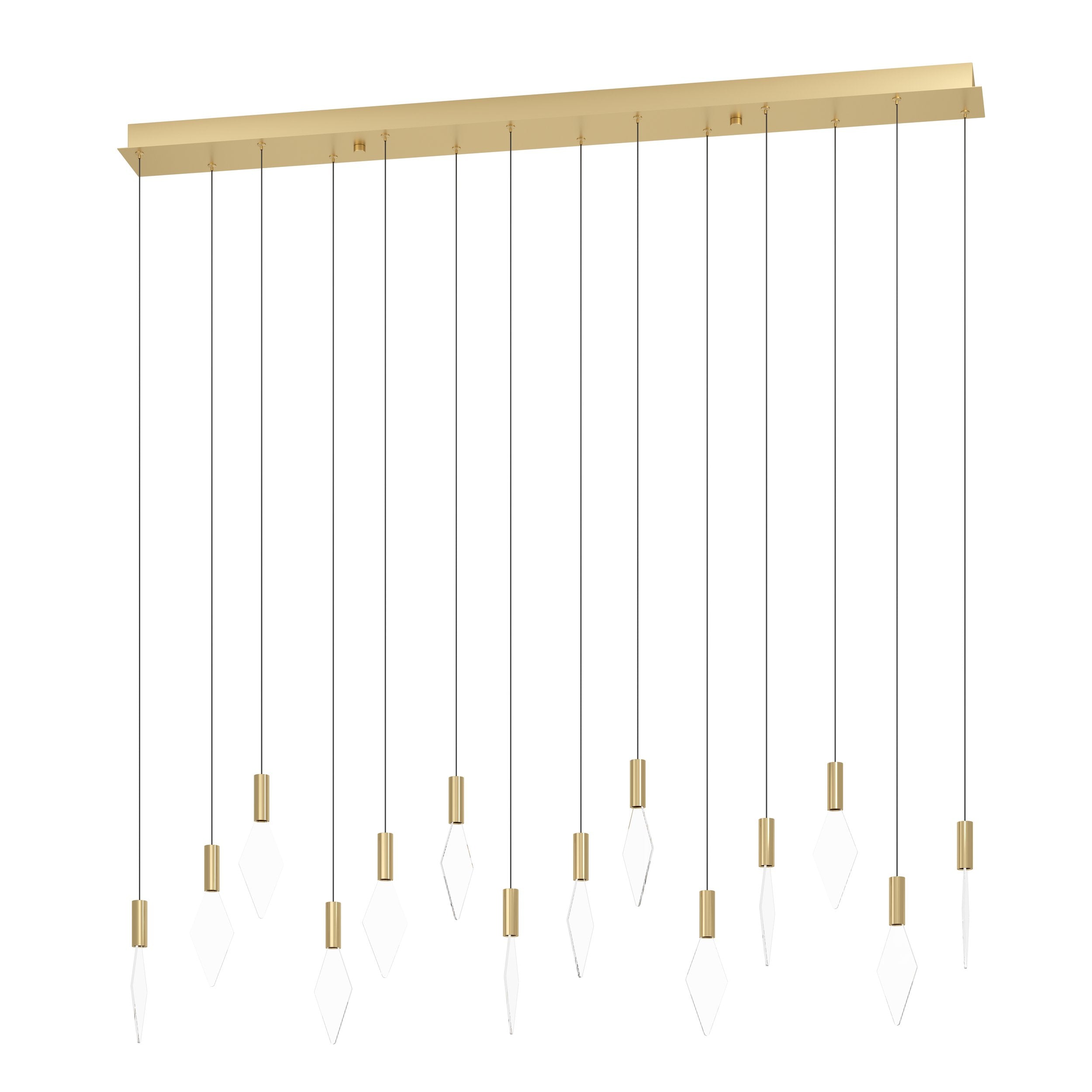 MIRADOR PENDANT LIGHT 14X3W LED 3000K BRASS RECTANGULAR 