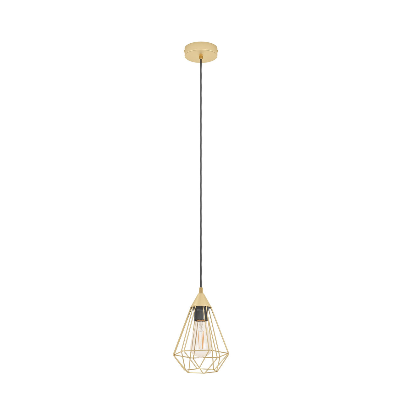 TARBES PENDANT LIGHT 1X60W E27 BRASS MATT SMALL