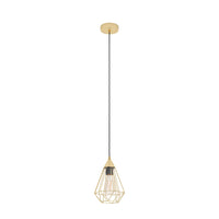 Thumbnail for TARBES PENDANT LIGHT 1X60W E27 BRASS MATT SMALL