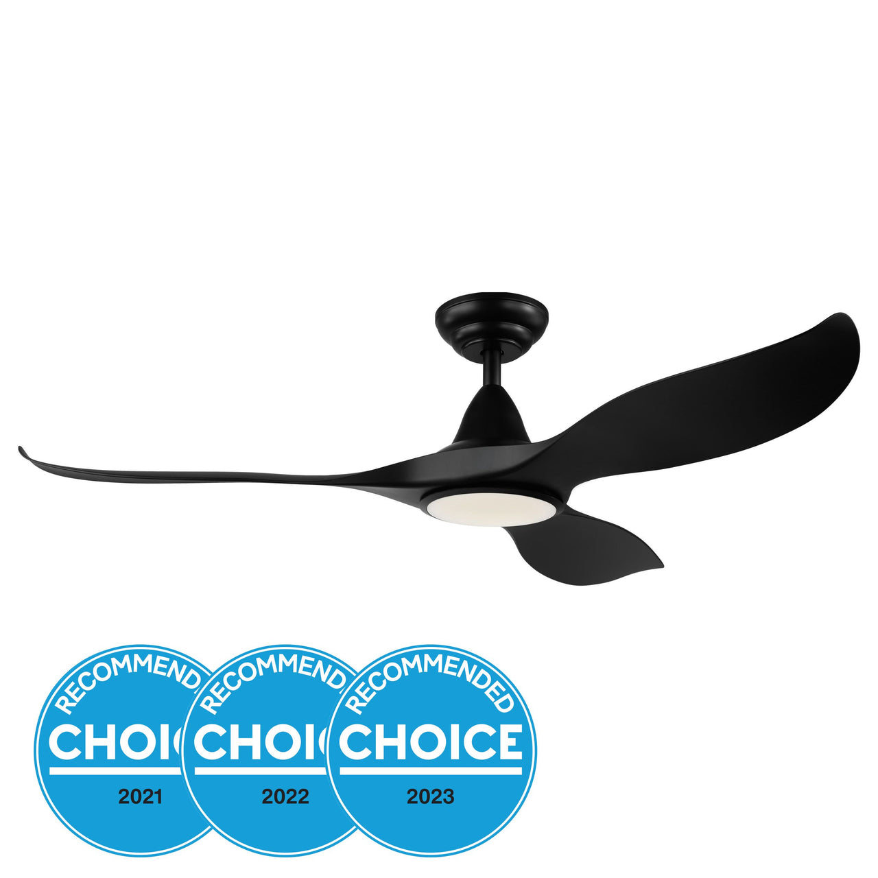 Black Eglo Noosa 52 inch DC Ceiling Fan with Light - 202969