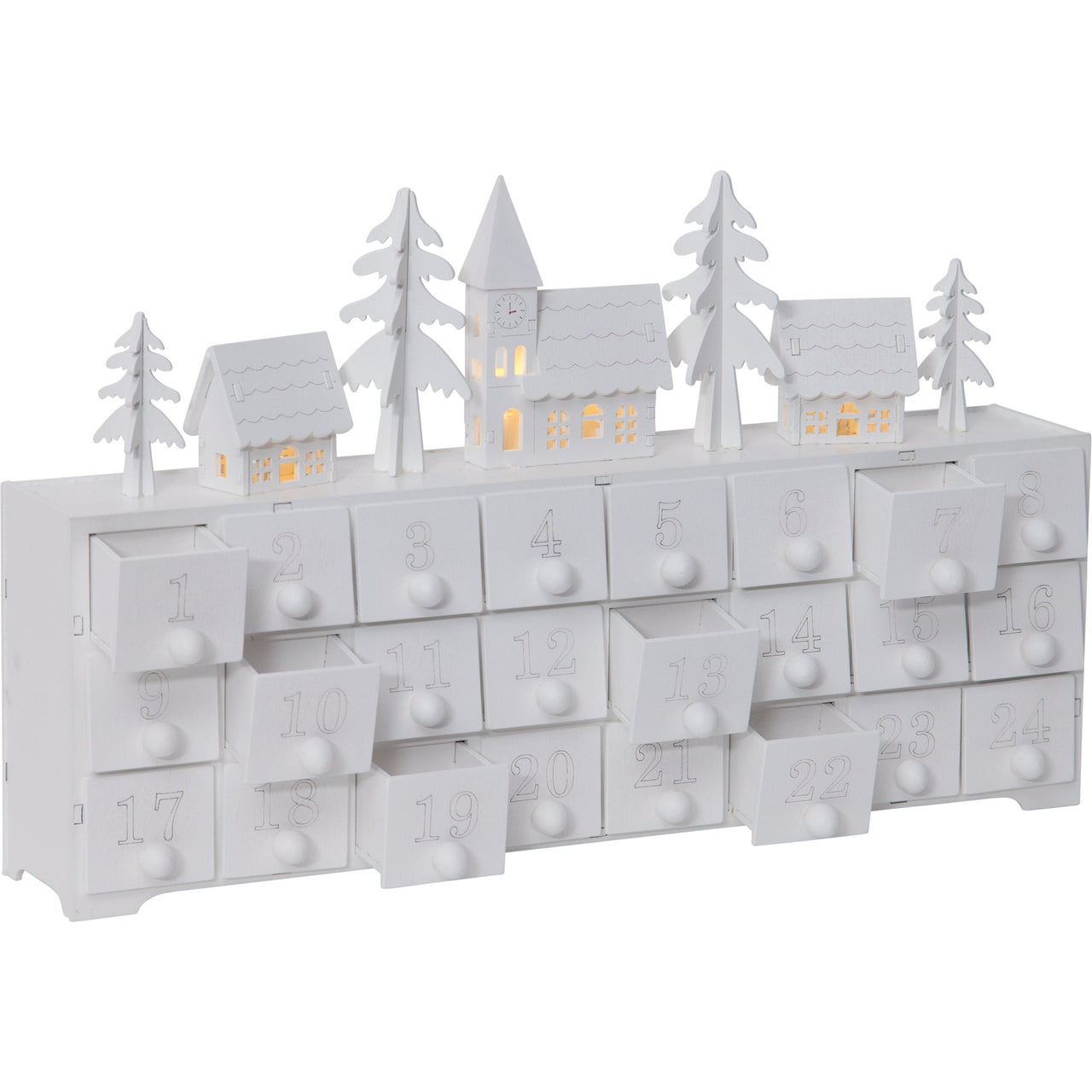 XMAS YULETIDE ADVENT CAL WHITE