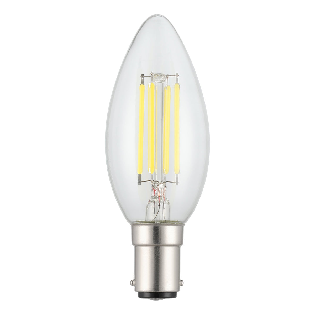 4W B15 5000K DIM LED CANDLE CLEAR 