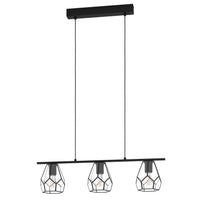 Thumbnail for MARDYKE PENDANT LIGHT 3X40W E27 BLACK/CLEAR 