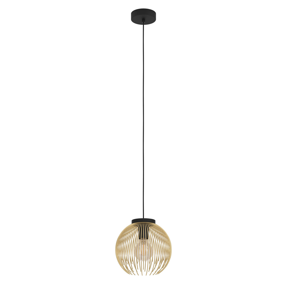 VENEZUELA PENDANT LIGHT 1X40W E27 BLACK/GOLD SMALL