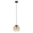 VENEZUELA PENDANT LIGHT 1X40W E27 BLACK/GOLD SMALL