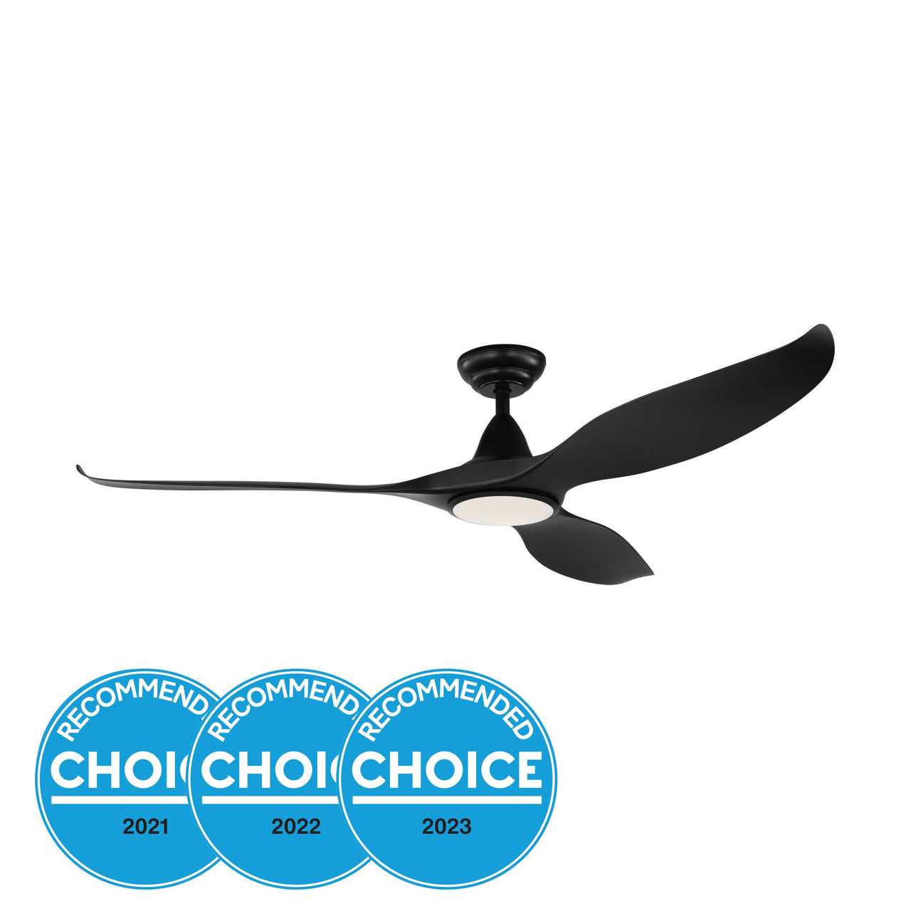 Black Eglo Noosa 60 inch DC Ceiling Fan with Light - 202972