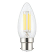 4W B22 3000K DIM LED CANDLE CLEAR 