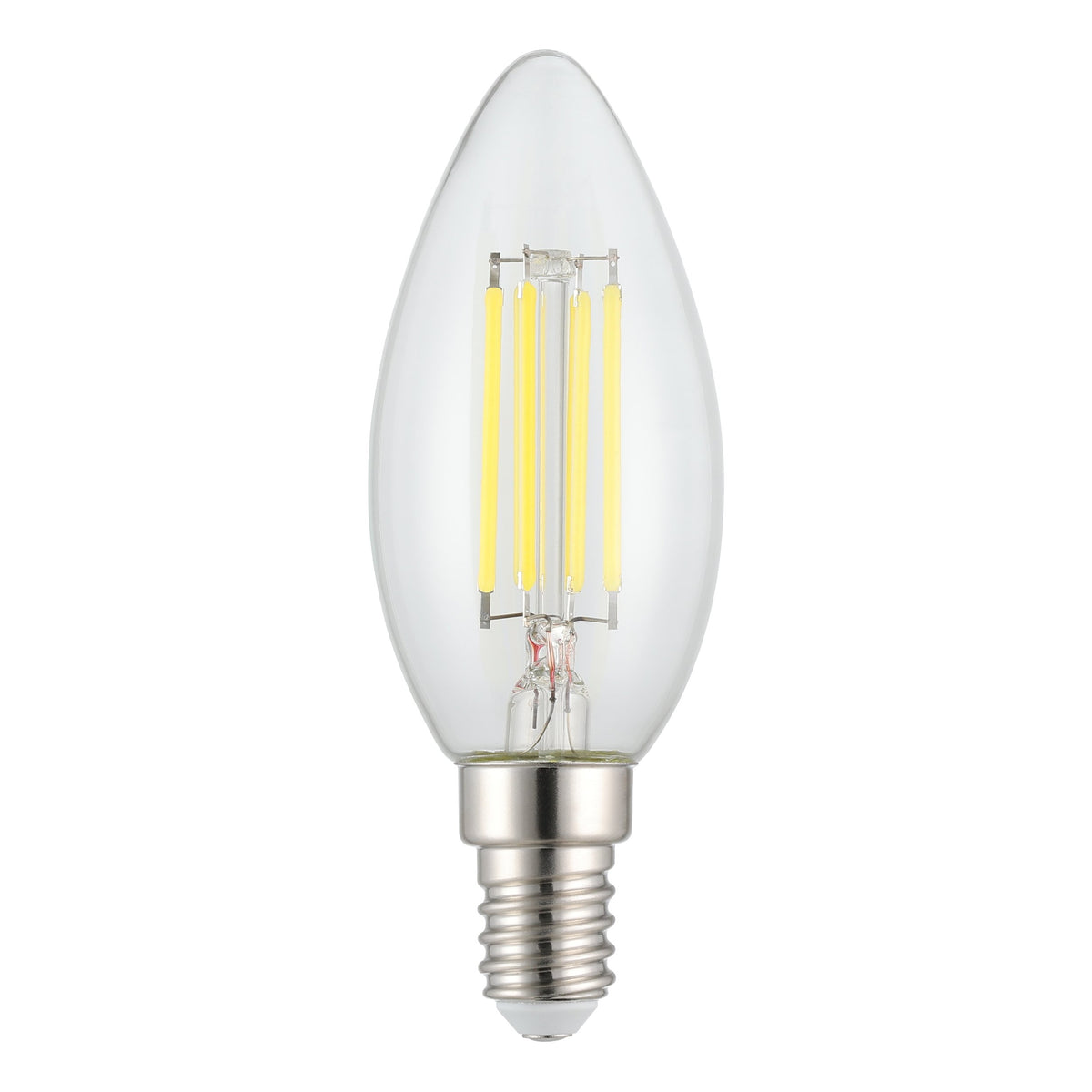 4W E14 3000K DIM LED CANDLE CLEAR 