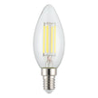 4W E14 3000K DIM LED CANDLE CLEAR 